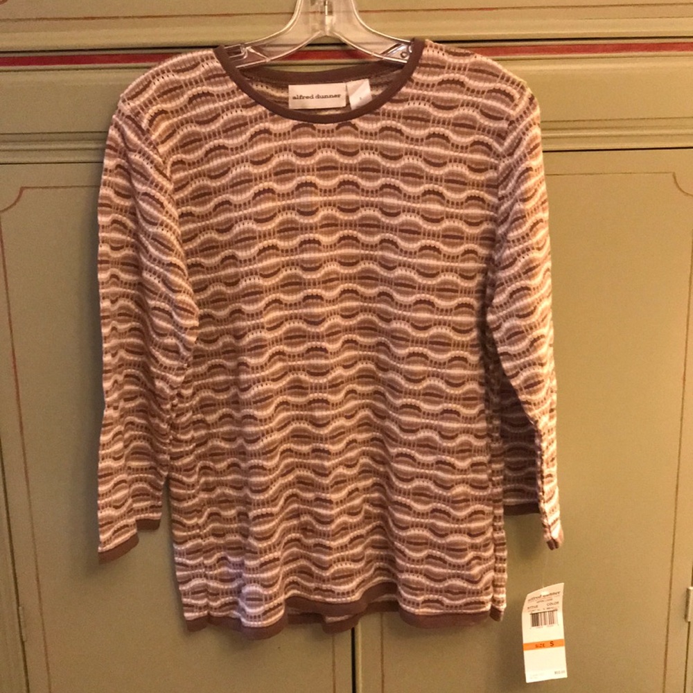 Tan and brown sweater